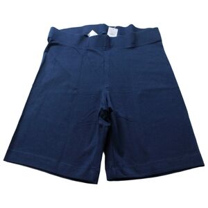 NWT Old Navy Hi-Rise Cotton/Spandex Bike Shorts | Large | Navy Blue | 6" Inseam